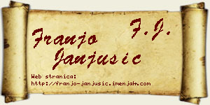 Franjo Janjušić vizit kartica